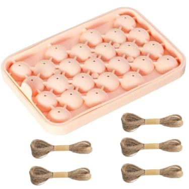 Imagem de Kit DIY de moldes de sabão de uva de silicone - para projetos de artesanato, fabricação de sabão artesanal e presentes criativos (rosa)