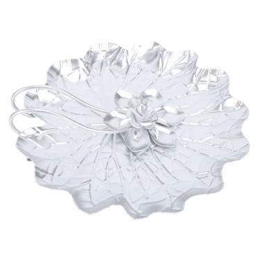 Imagem de Zerodis Porta-guardanapos de Metal Com Folhas Modernas, Jardinagem Doméstica, Organizadores Domésticos, Bandeja de Toalha de Com Braço Pesado, Perfeito para Uso Em Cozinha e Restaurante, (Prata)