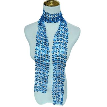 Imagem de Cachecol Feminino Floral com Lantejoulas Brilhantes 5 Cores