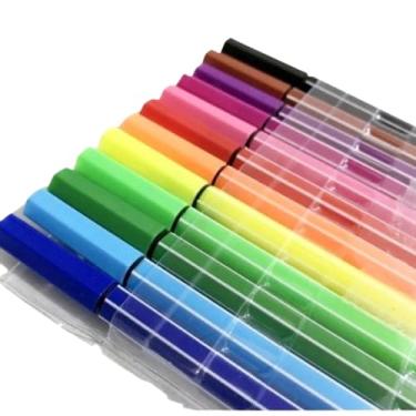 Imagem de Canetas Coloridas Fine Line Ponta Fina 0.4 mm, 48 Cores Vibrantes, Ponteira de Metal, Ideal para Desenho e Lettering