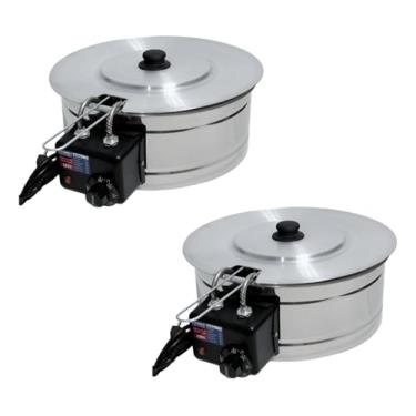 Imagem de Kit 2 Fritadeira Industrial Elétrica Tacho 5l Com Tampa (220)