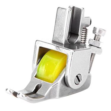 Imagem de Calcador de roda torcida de borracha de material grosso ajustável Acessórios de máquina de costura plana para tecido multicamadas de couro e construção de aço de pano grosso (roda de borracha)