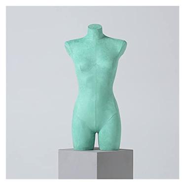 Imagem de Manequim Torso Capa de Tecido Feminino Manequim Modelo Torso Forma de Vestido - Mostra de Artesanato, Fotos ou Design, Fácil de Usar e Armazenar Formato de Vestido (Rosa) (Verde)