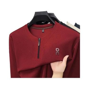 Imagem de Suéter Casual De Moda Masculina De Outono Com Zíper, Top De Manga Long