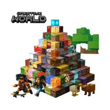 Imagem de Conjunto De Blocos De Construção Magnéticos Estilo Pixel Brinquedos Se