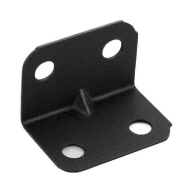 Imagem de Suportes De Ângulo Reto Pretos 10 20 30 Peças Conectores De Canto Para