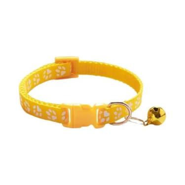 Imagem de Coleira De Sino Multicolorida Para Gatos, Colar De Corda Com Estampa D