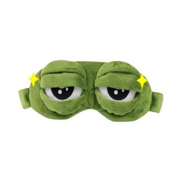 Imagem de Máscara De Dormir Unissex Macia 3D Sapo Triste, Tapa-Olho Natural, Pro