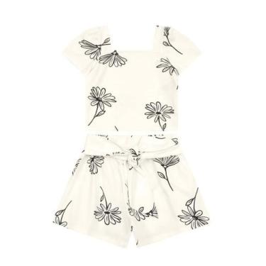 Imagem de Conjunto infantil menina florido Mundi, Natural, 10