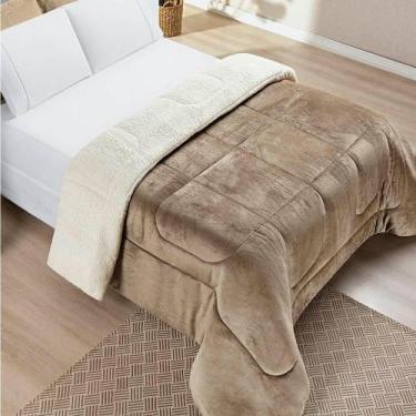 Imagem de Edredom King Coberdrom Sherpa/mantinha Everest 1 Peça - Cáqui - BIA EN