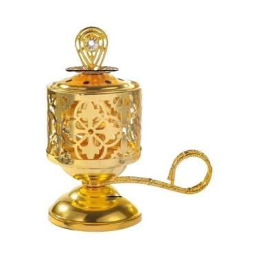 Imagem de Queimador De Incenso De Carvão Em Ferro Forjado Vazado, Suporte Para C