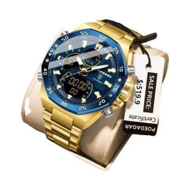 Imagem de Relógio De Quartzo Masculino Militar À Prova d'Água Com LED Luminoso P