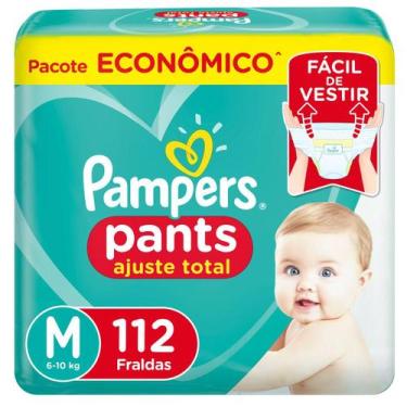 Imagem de Fralda Pampers Pants Ajuste Total Max M 112 Unidades, M, 112