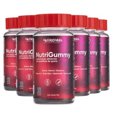 Imagem de Kit 6 Nutrigummy Hair Suplemento Para Cabelo Pele & Unha - Nutriovera