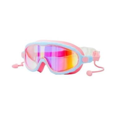 Imagem de Óculos De Natação Coloridos Para Crianças HD Antiembaçante Anti UV Ócu