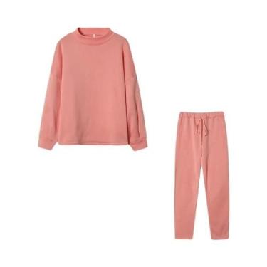 Imagem de 2025 outono e inverno camisola feminina gola alta casual calças de cor