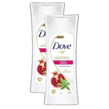 Imagem de kit 2 Loção Hidratante Dove Corporal Romã & Verbena 400ml