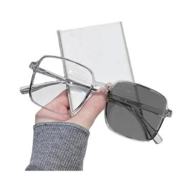 Imagem de Óculos De Sol Unissex Vintage Oversized Com Proteção Anti Luz Azul E A