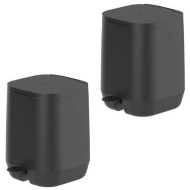 Imagem de Lixeira de Pedal Modelo Aura 6L Marca Ou - Cozinha Banheiro -, Kit_2_P
