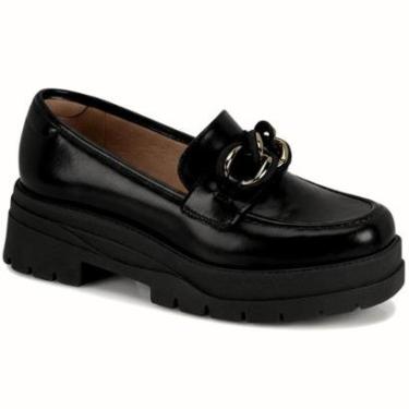 Imagem de Sapato Loafer Feminino Salto Grosso Tratorado Vizzano-Feminino