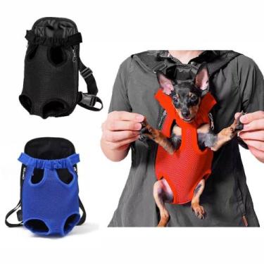 Imagem de Bolsa Mochila Canguru Transporte Cães Gatos Luxo - TATUDEBOA, Preto, M