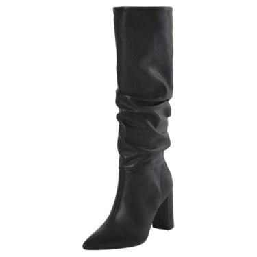 Imagem de Bota Feminina Salto Couro Resisitente Confortavel Via Marte