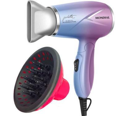 Imagem de Secador de Cabelo Mondial 1200w Ions Tourmaline Mini Dobrável Viagem A