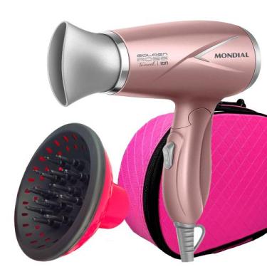 Imagem de Secador de Cabelo Mondial 1200w Ions Tourmaline Mini Dobrável Viagem R
