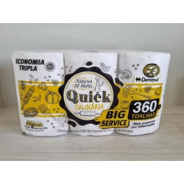Imagem de Pacotão Econômico de Toalha de Papel Quick Damapel com 360 folhas Tecn
