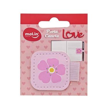 Imagem de Porta Canetas Molin do Brasil Flower com Design Floral Charmoso para Cadernos, Agendas e Planners 1 Unidade