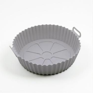 Imagem de Forma de Silicone Antiaderente Reutilizável Draik para Air Fryer e Forno micro-ondas 16X4,5CM Cinza