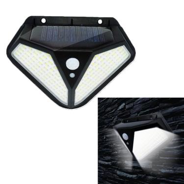 Imagem de Luminária Solar de Parede Luminaria Sensorial com 102 Leds à Prova D'água Sensor de Movimento Preto Premium Colchões