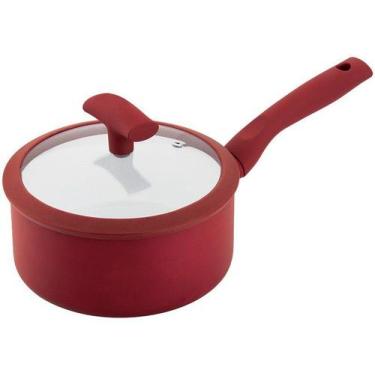 Imagem de Panela Hércules Antiaderente de Alumínio Vermelha - 18cm 1,8L Soft Tou