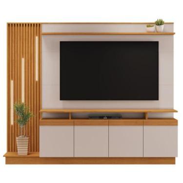 Imagem de Home Grécia 189cm para TV até 65 Polegadas com LED e Ripado - Top Deco