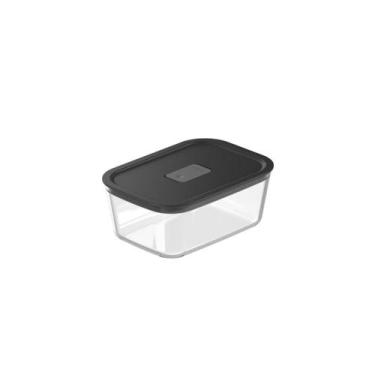 Imagem de Pote de vidro hermético Ou 1,2L Linha Fresh Lock, Preto