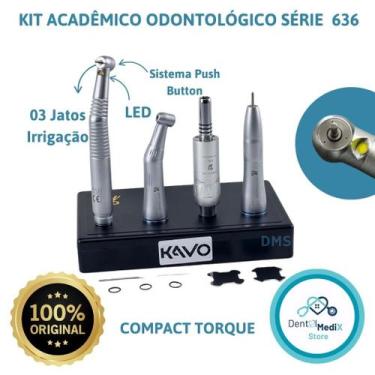 Imagem de KIT ACADEMICO ODONTOLOGICO KAVO SÉRIE 636 CP COM LED Peças de mão Odon