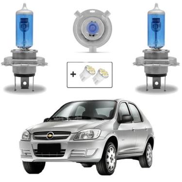 Imagem de Kit Lâmpadas Halógena Super Branca H4 Farol Alto e Baixo Prisma 2006 2