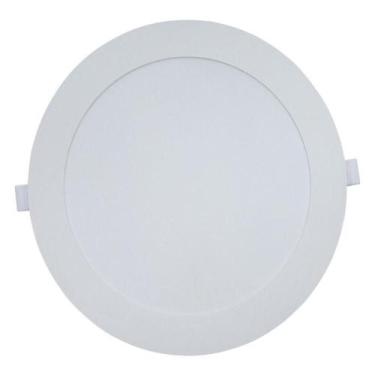 Imagem de Plafon Modaza Polipropileno de Embutir Redondo, 18W, Branco