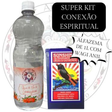 Imagem de Kit Água de Flor de Laranjeira 1 Litro e Anil em Pó Wagi Africano Orig