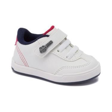 Imagem de Sapato Infantil Klin Flyer Baby Branco e Vermelho 166.176, Branco, 17