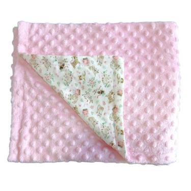Imagem de Cobertor Para Bebê Bebê Fleece 3D Fun Gatinhos Rosa - Hug