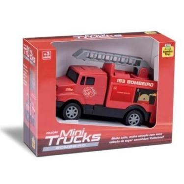 Imagem de Caminhão Mini Truck Carrinho Bombeiro Fire - 129106 - Samba toys