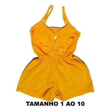 Imagem de Macacão Infantil Menina Short Casamento Tamanho Do 1 Ao 10 - anjo da m