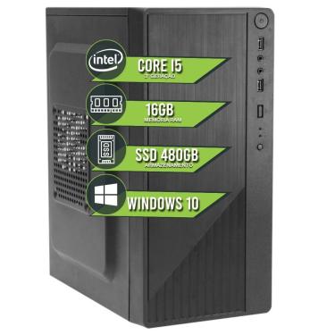 Imagem de Computador Desktop Intel I5 3.60 Ghz Turbo 16GB Ram Ssd 480GB Windows 10 Trial Brazil PC