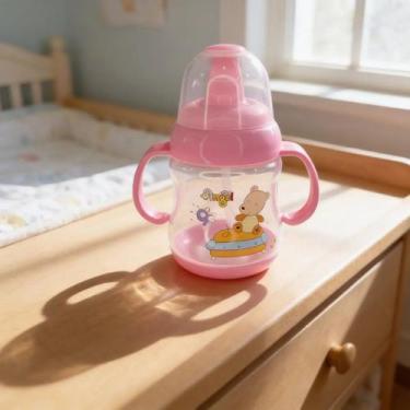 Imagem de Copo Infantil Plástico 300ml Resistente Livre De BPA COR:Rosa, Rosa