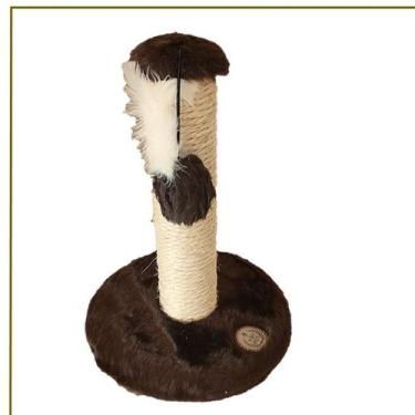 Imagem de Brinquedo para Gato Poste Arranhador Sisal Pelúcia Divertido - São Pet
