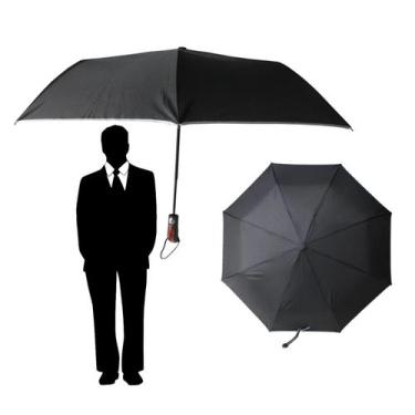 Imagem de Guarda Chuva Preto Automático Sombrinha Executiva 8 Varetas Secagem Rá
