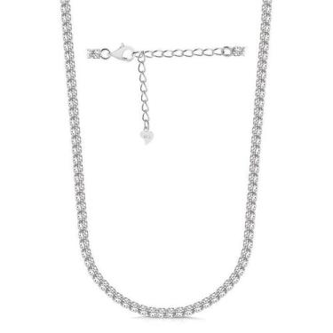 Imagem de Gargantilha Riviera Zircônias 2.50Mm Cristal Em Prata 925 - Radhau Joi