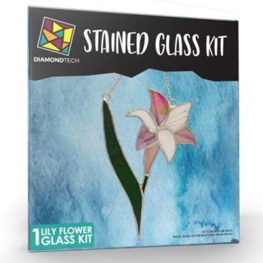 Imagem de Kit de vitral Rainbow Art Glass Flor de Lírio 15 x 23 cm