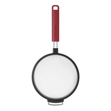Imagem de Peneira Coreline para Coar e Peneirar em Aço Inox Design Ergonômico para Cozinha Vermelha Kitchenaid